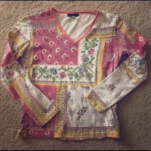 KENZO vintage Long Sleeve top w/ beads & sequins.